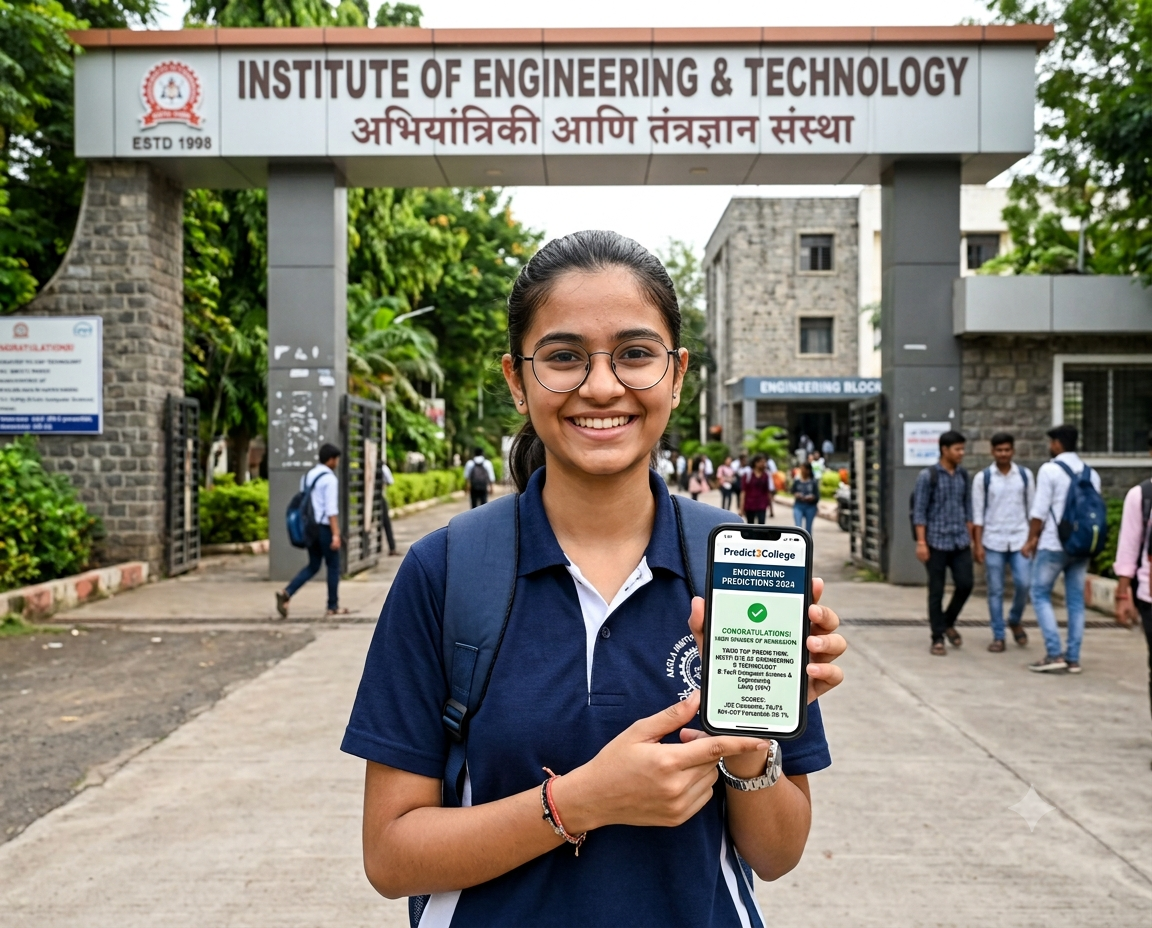 Student using Predict2College